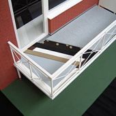 Balkonmodell mit Abdichtungsaufbau